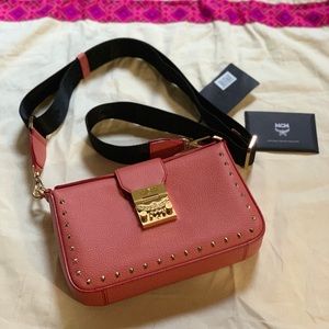 MCM XS Park Avenue Kasion Stud Leather Crossbody